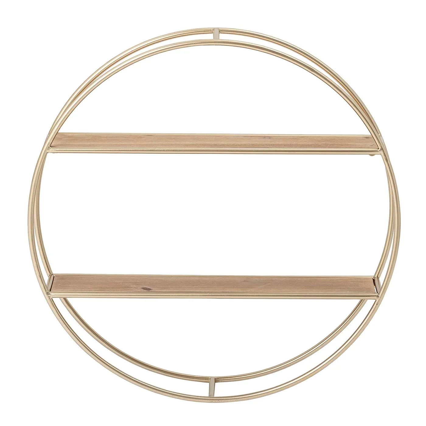 Round Double Wall Shelf, Gold