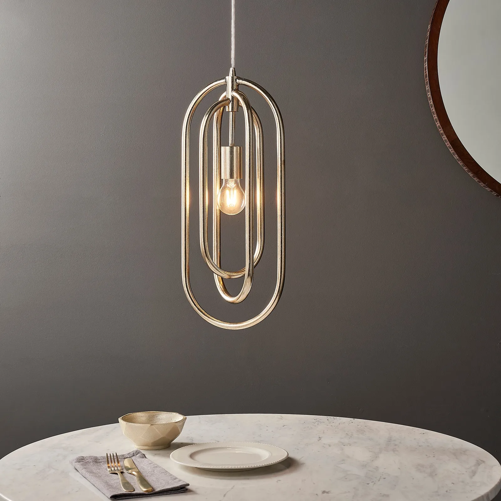 Vogue Pawley Pendant Fitting Silver