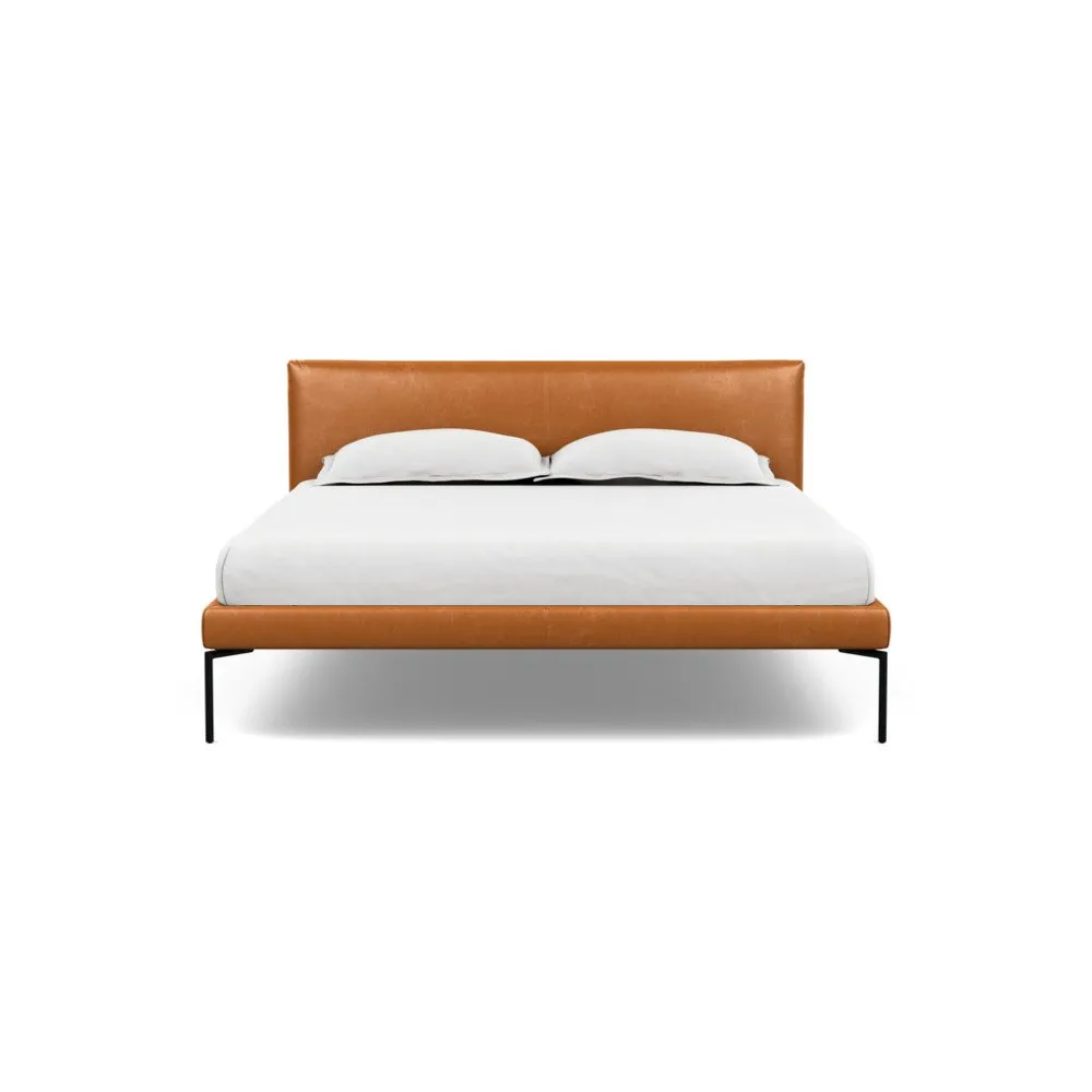 Heal's Matera Bedstead King Leather Stonewash Toffee 277 1