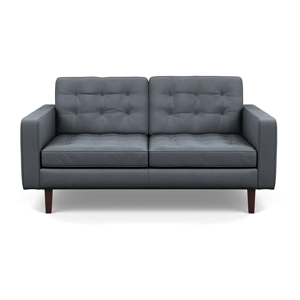 Heal's Hepburn 2 Seater Siena Cotton Shale Grey Wenge 1