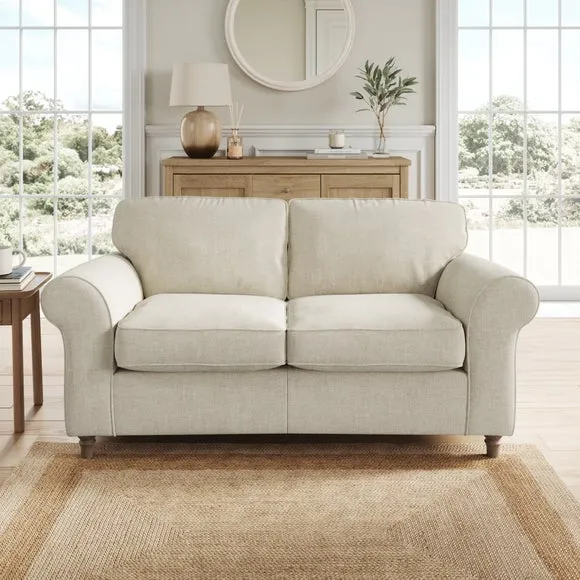 Flori Tonal Plush Chenille 2 Seater Sofa 1