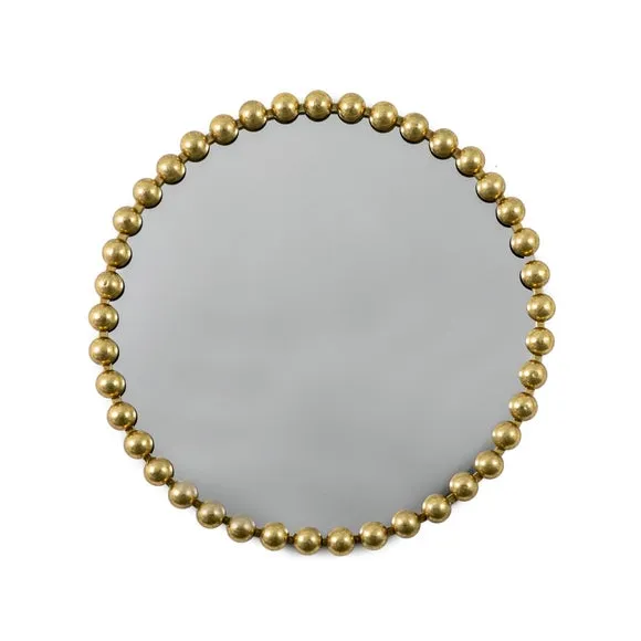 Annadel Beaded Round Wall Mirror