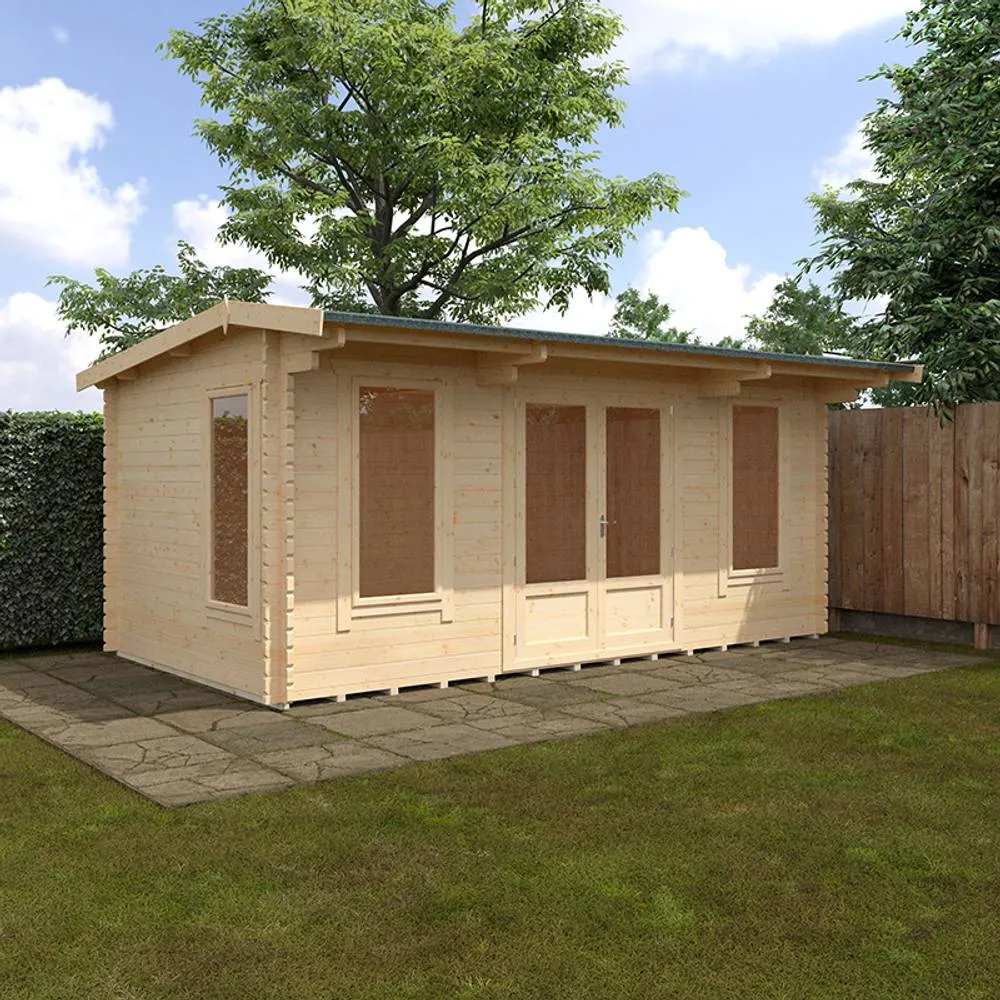 Buttercup Farm 18x10 The Jacob 44mm Cabin - L535 x W295 x H247 cm in Natural 2