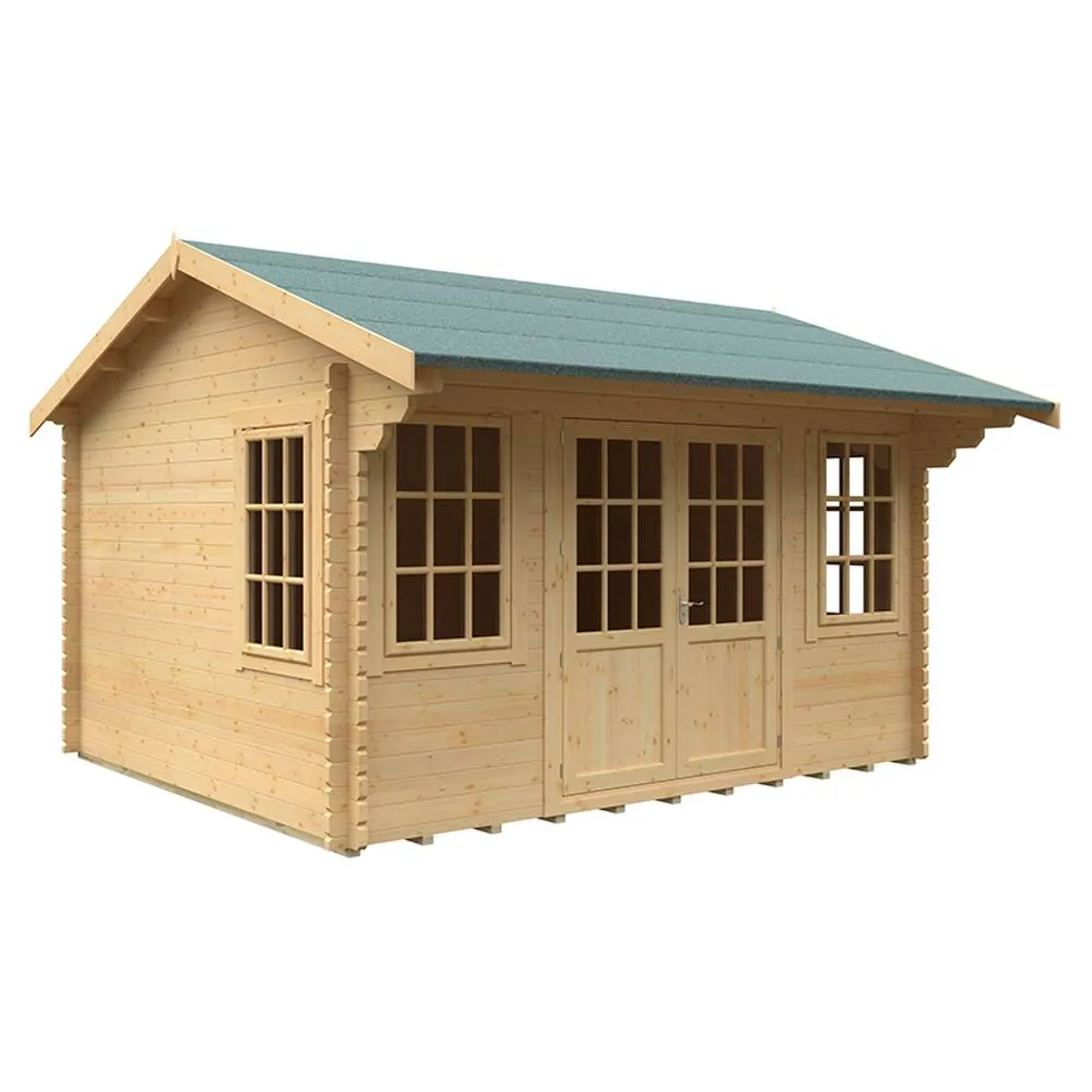 Buttercup Farm 14x12 The Dalton 44mm Cabin - L415 x W355 x H293.2 cm in Natural