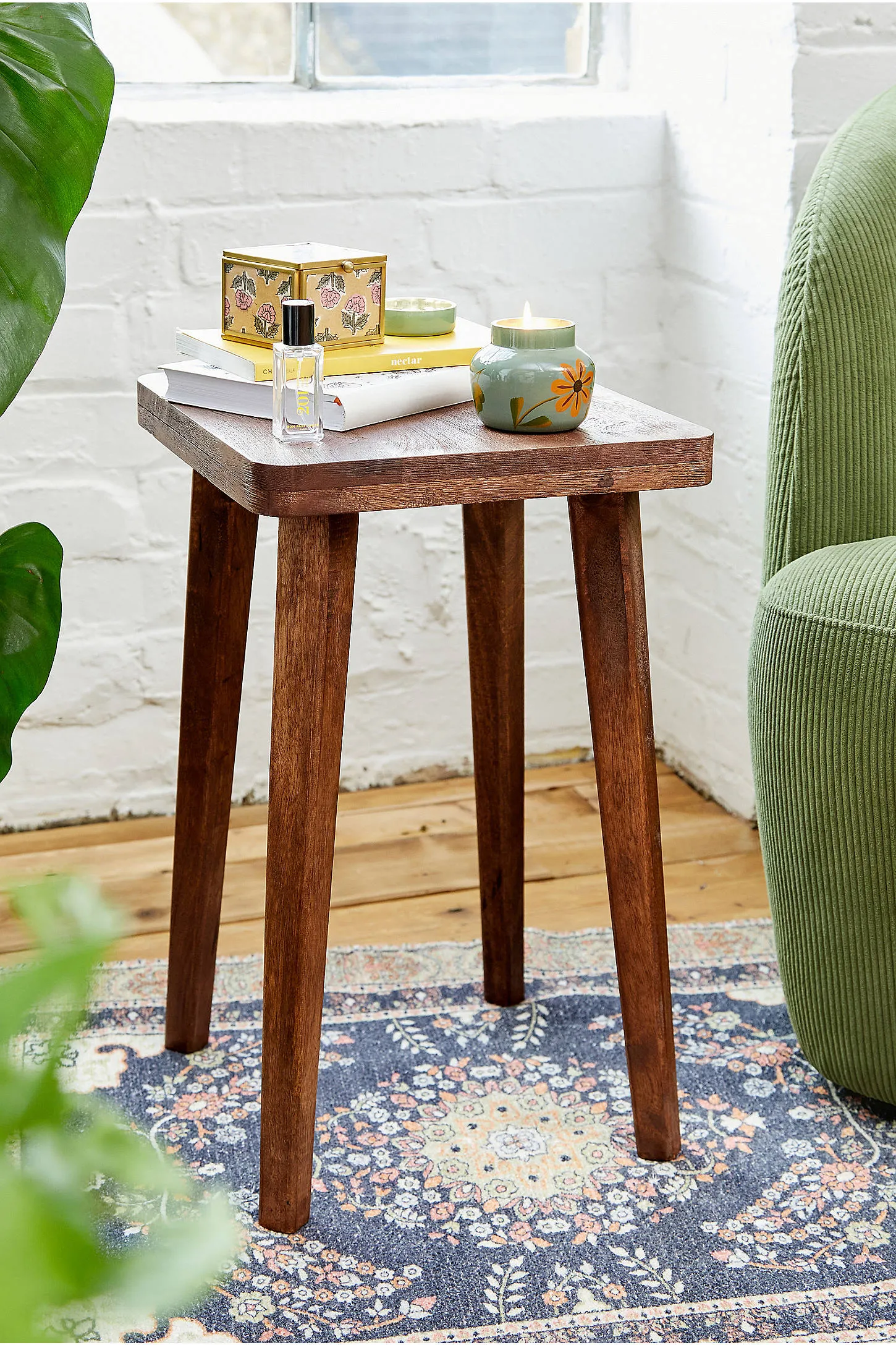 Dark Mango Side Table - Brown
