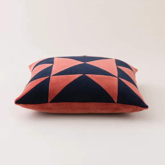 Clara Triangle Patchwork Square Cushion 4