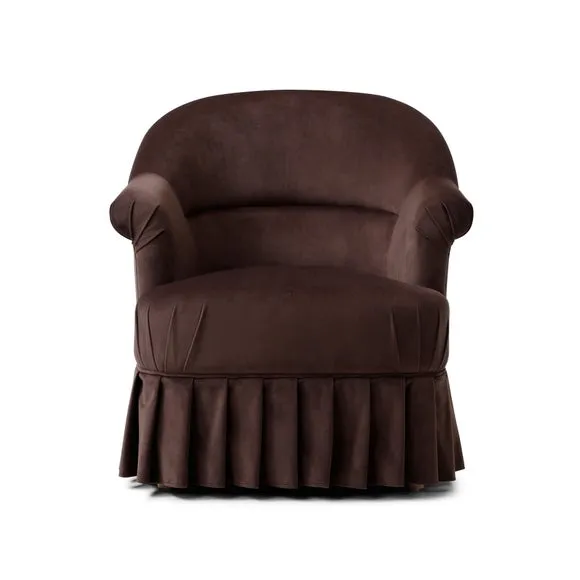 Goldie Frill Velvet Accent Chair 6