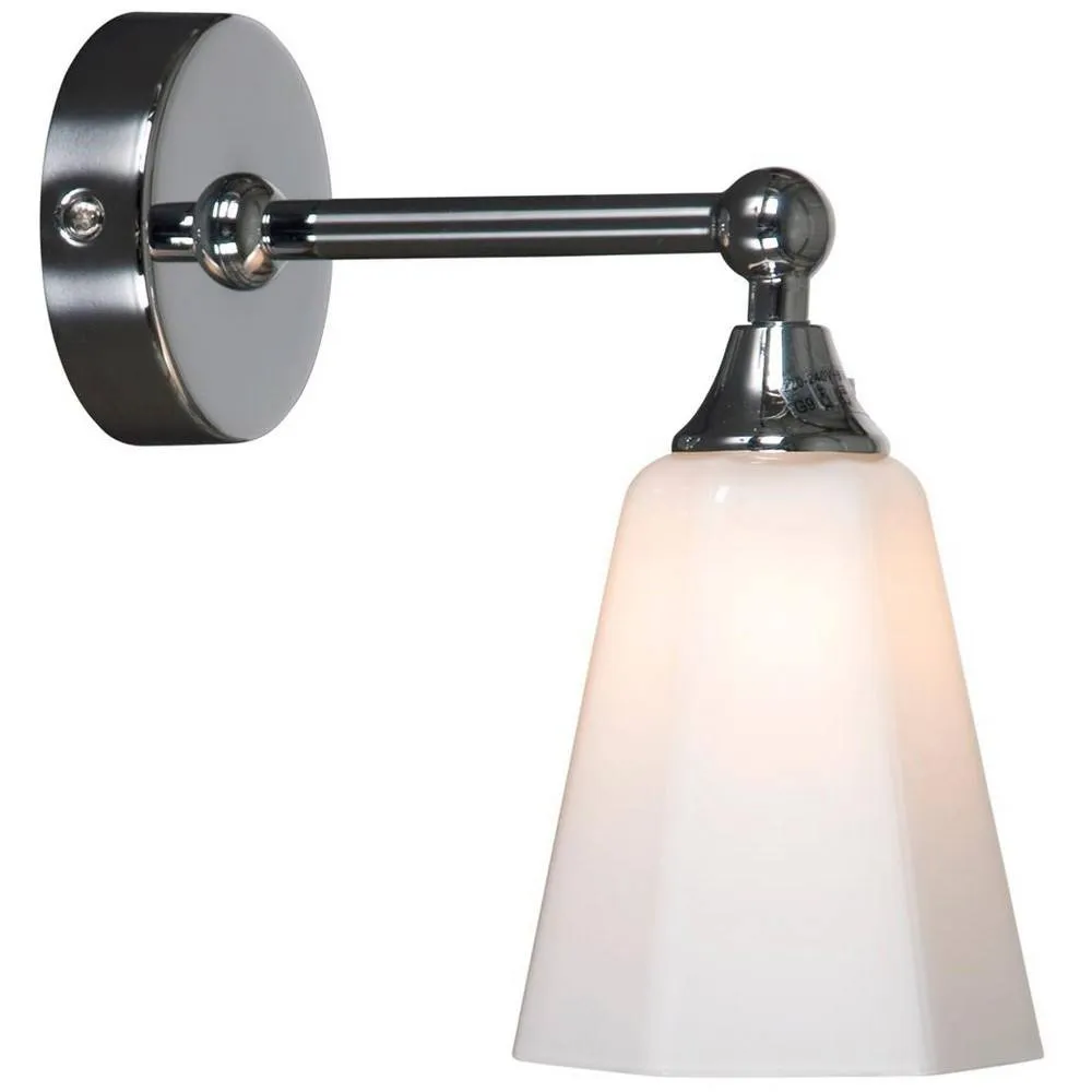 Netlighting Classic Bathroom Wall Light Chrome IP44 in Silver