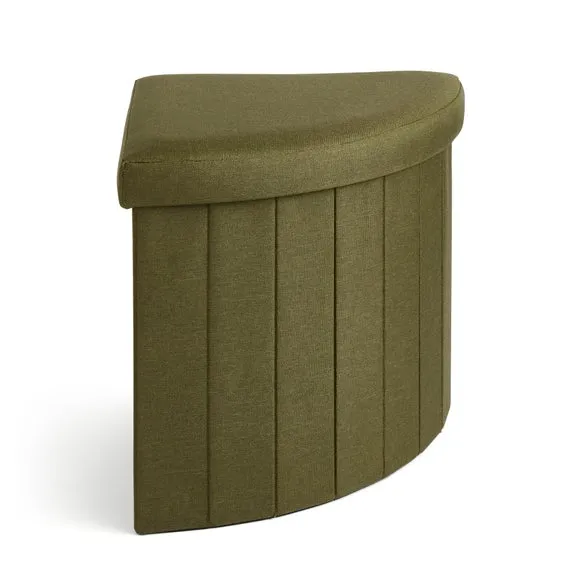 Faux Linen Corner Ottoman 3