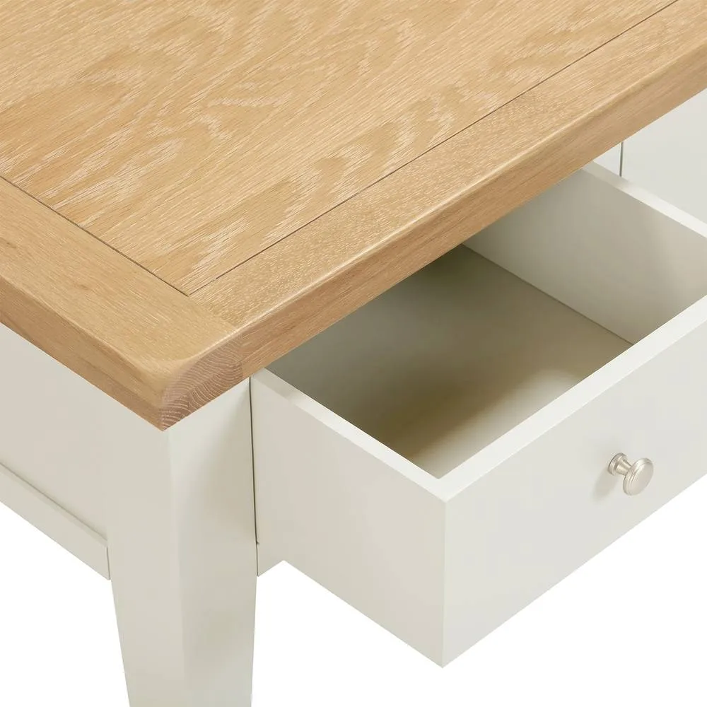 Seconique Windsor 2 Drawer Coffee Table (Fully Assembled) in Ivory 6