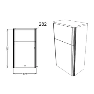 Wickes Malmo Misty Blue Freestanding Toilet Unit - 850 x 300mm 2