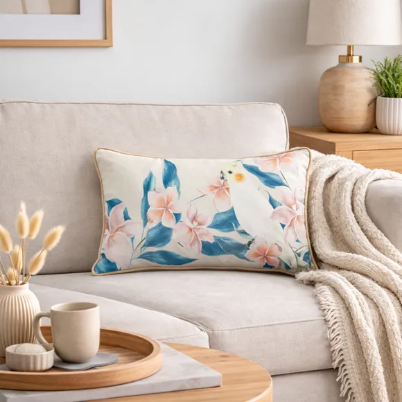 Jungle Cockatiel Rectangle Cushion