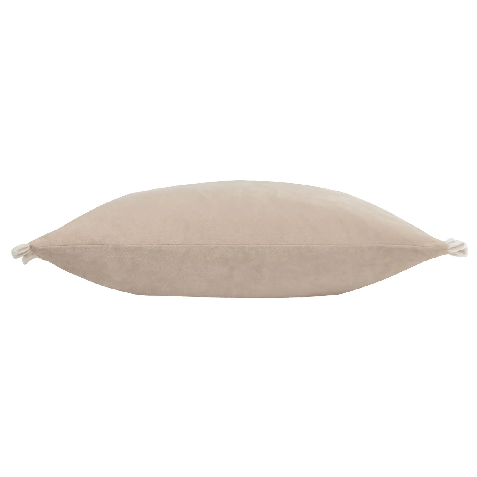 Wylder Tilly Velvet Frill Reversible Cushion in Beige 3