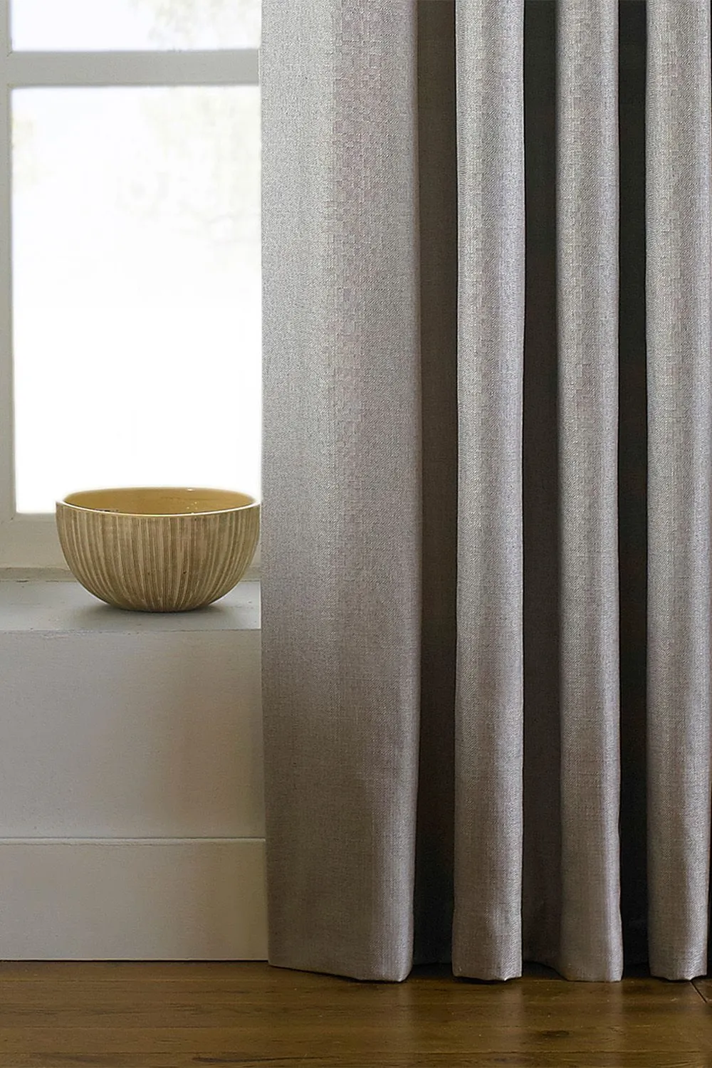 Paoletti Atlantic Twill Woven Eyelet Curtains in Natural 3