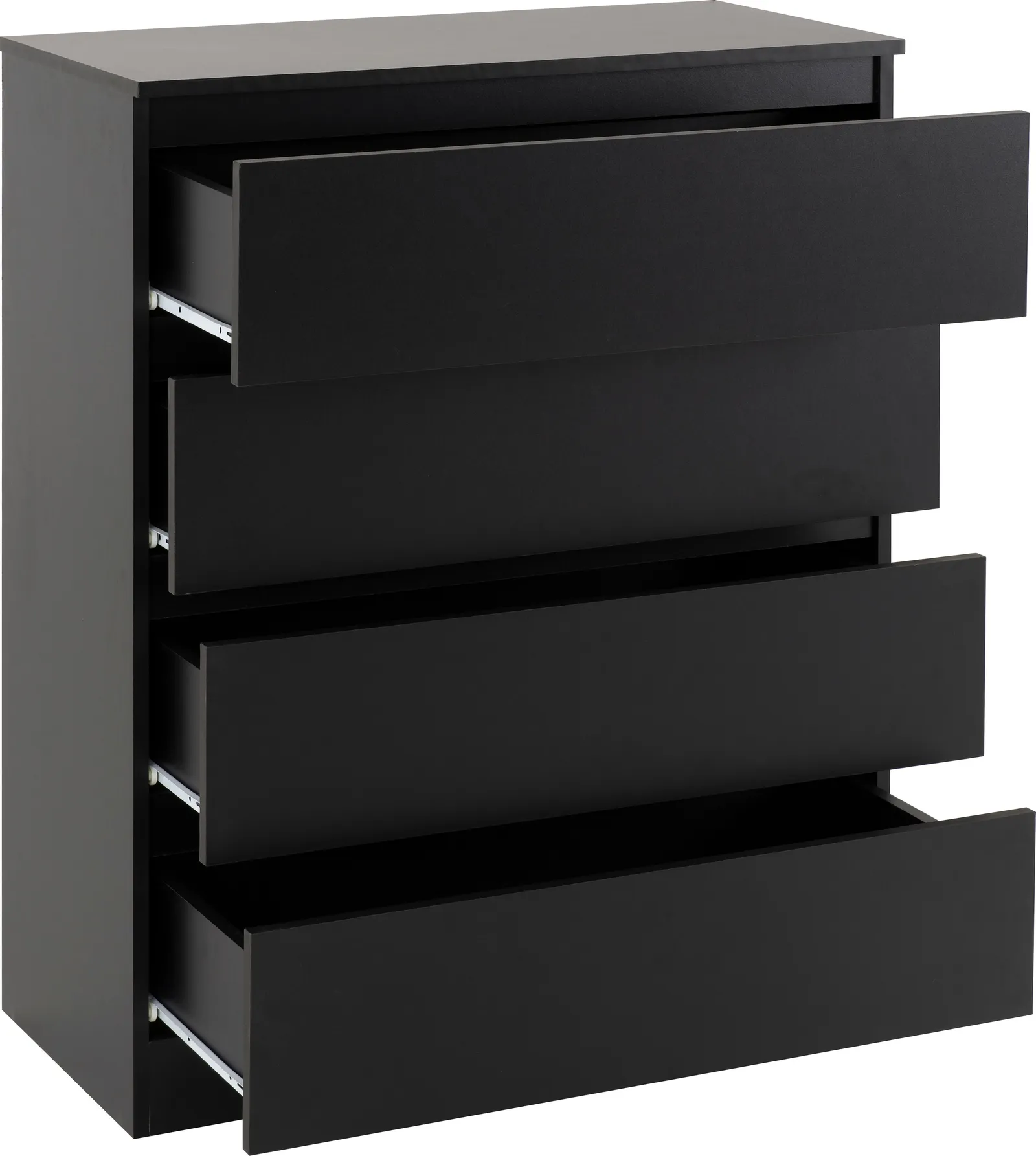 Seconique Malvern 4 Drawer Chest in Black 4