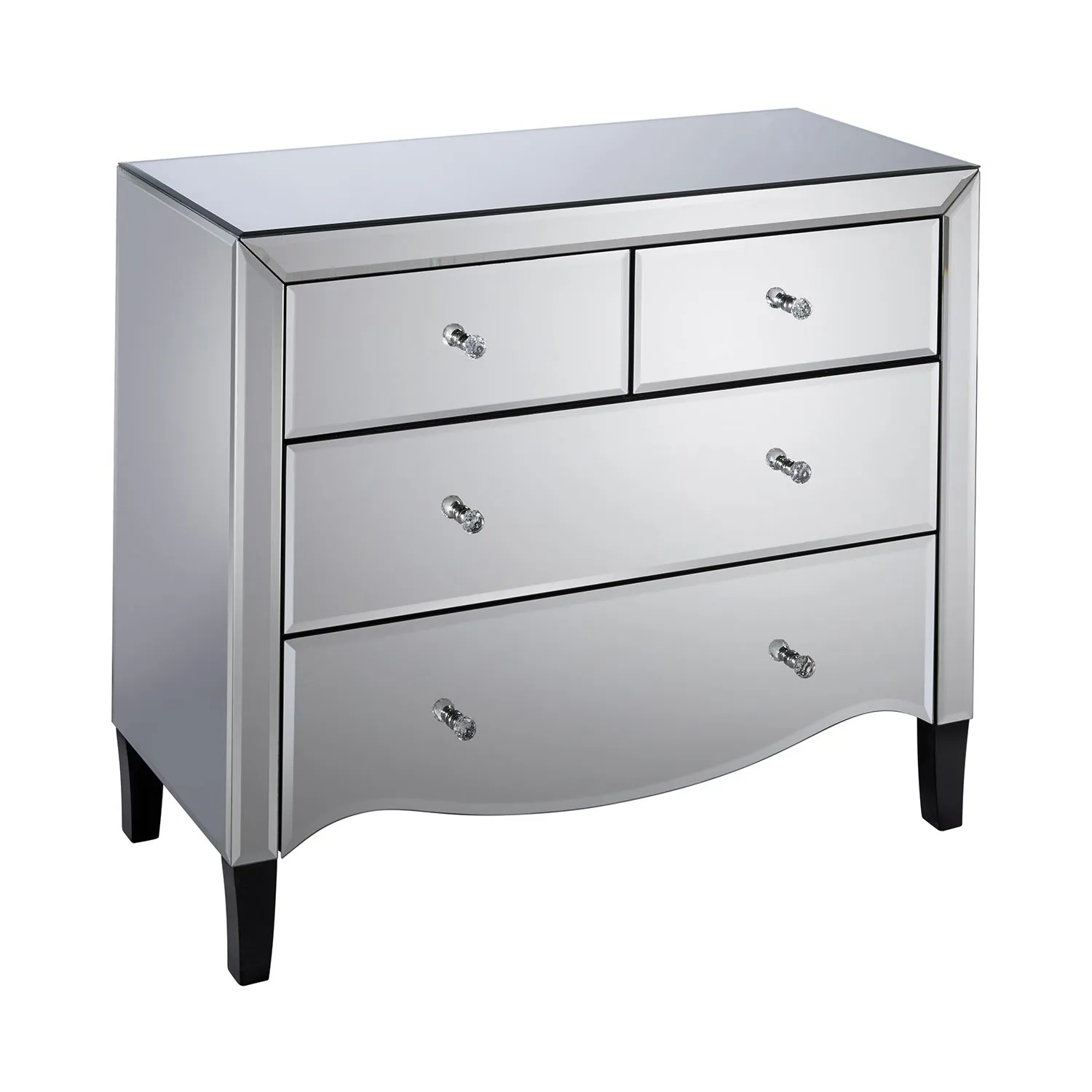 Palermo 2 Over 2 Drawer Chest Silver