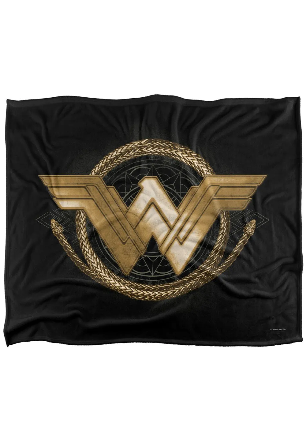 Warner Brothers Wonder Woman Lasso Logo Silky Touch Super Soft Throw Blanket 152x127cm in White