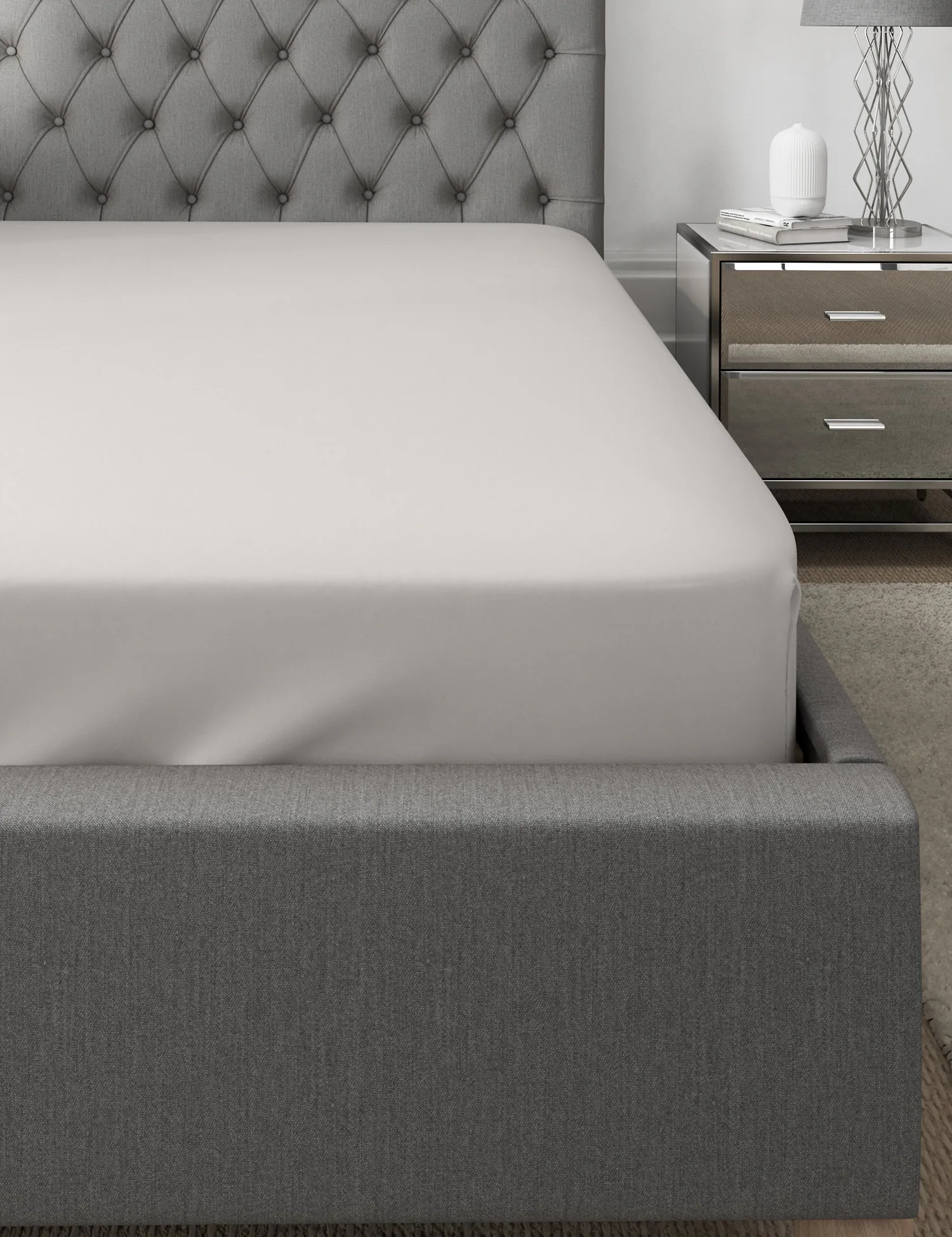 M&S Egyptian Cotton 400 Thread Count Deep Fitted Sheet