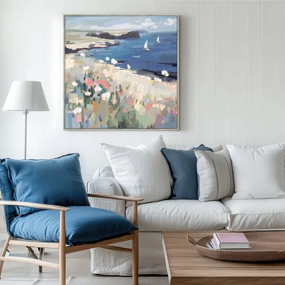 Cedar & Sage On the Breeze Framed Canvas