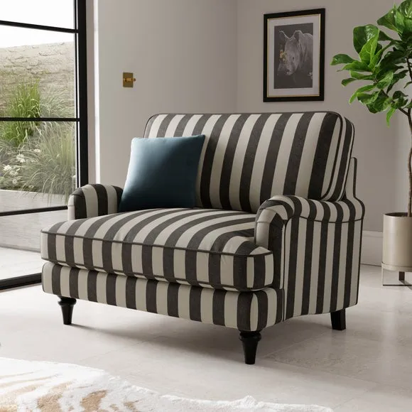 Beatrice II Woven Stripe Single Snuggle Sofa Bed 2