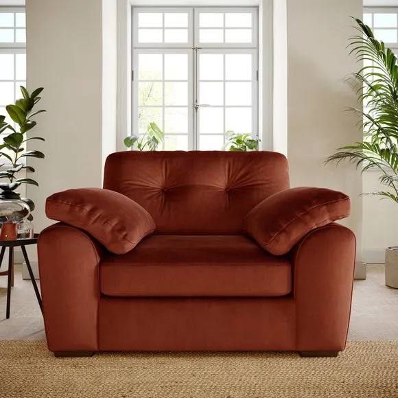 Milton Matte Velvet Snuggle Chair 1