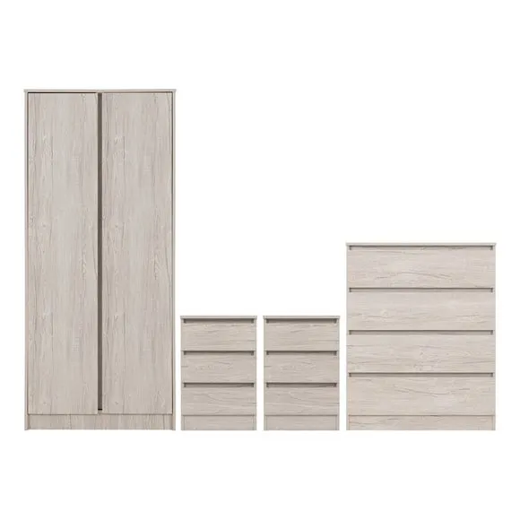 Walker Double Wardrobe Bedroom Furniture Set 2