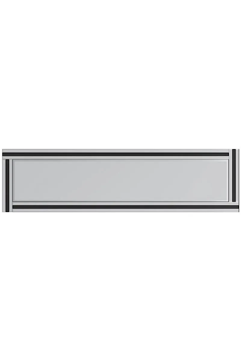 MirrorOutlet Triple Bevel Large Venetian Cheval Black & Mirror (150 X 40cm) in Silver 6