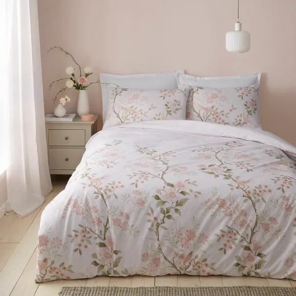 Ditsy Bird Polycotton Duvet Cover & Pillowcase Set 1