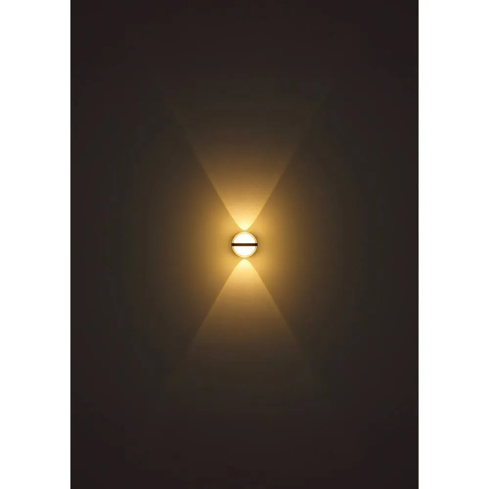 Netlighting Illi Outdoor Globe Wall Lamp Anthracite IP54 LED 3000K in Grey 4