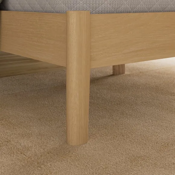 Darla Boucle & Wood Effect Bed Frame 3