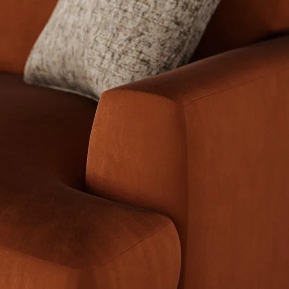 Lawson Matte Plush Velvet Snuggle Chair 5
