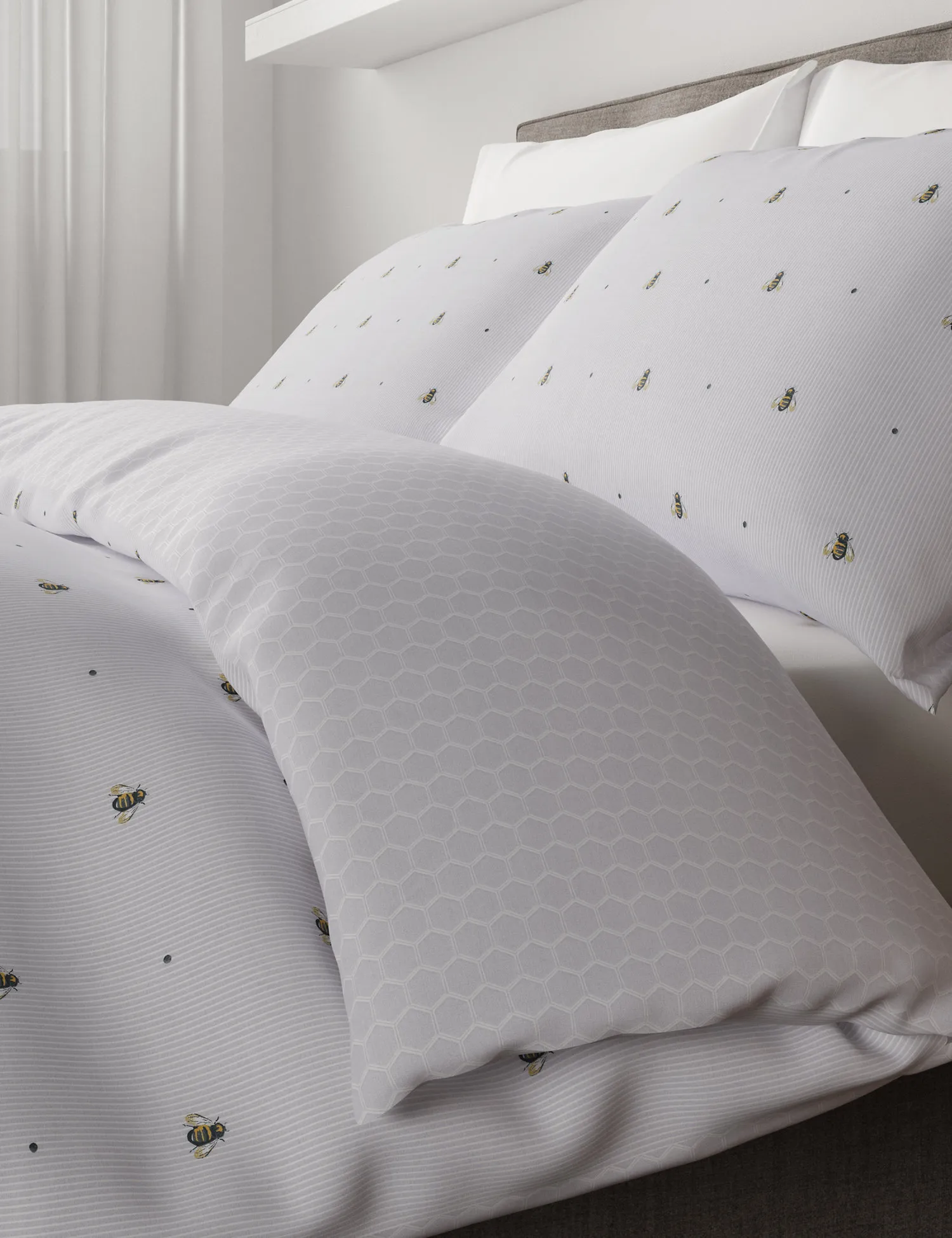 M&S Cotton Rich Bee Bedding Set