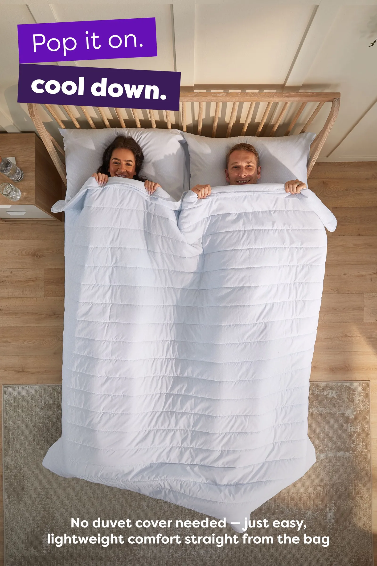 Slumberdown Cool Summer Temperature Regulating Coverless Duvet in Blue 6
