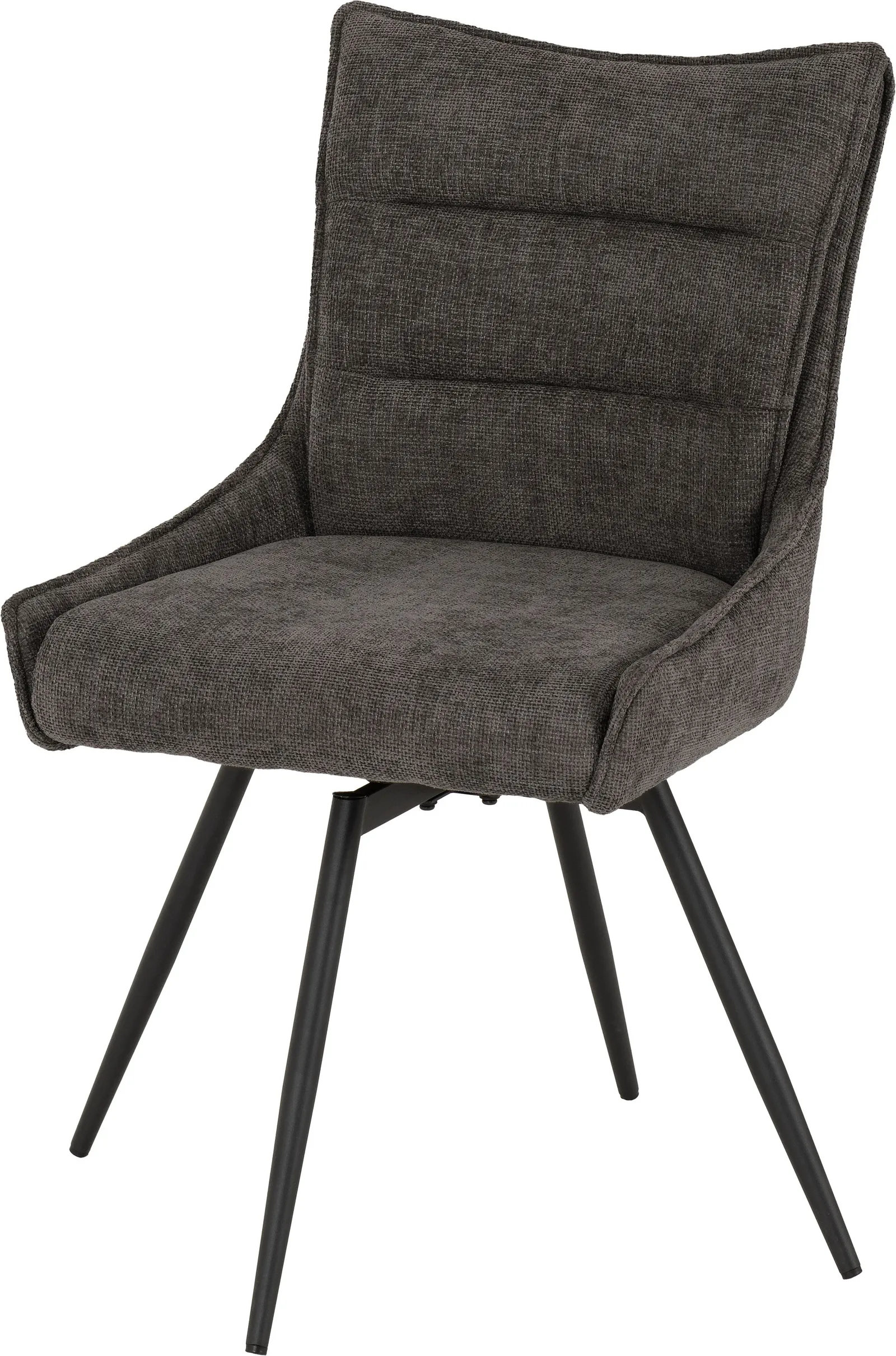 Seconique Lewis Swivel Dining Chair in Dark Grey 5