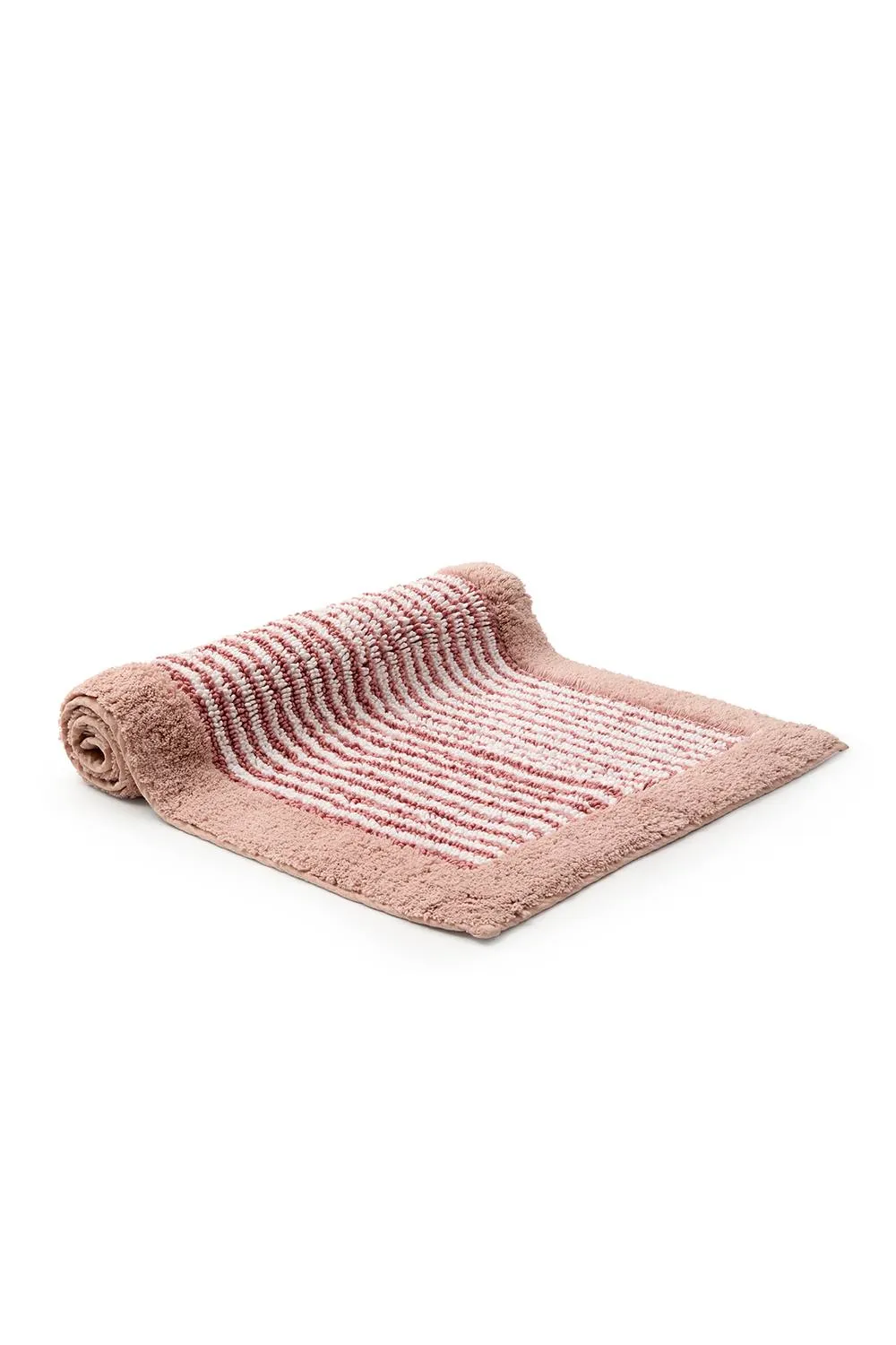 CHRISTY 'Portobello Stripe' Coastal Inspired Bath Rugs in Pink 2