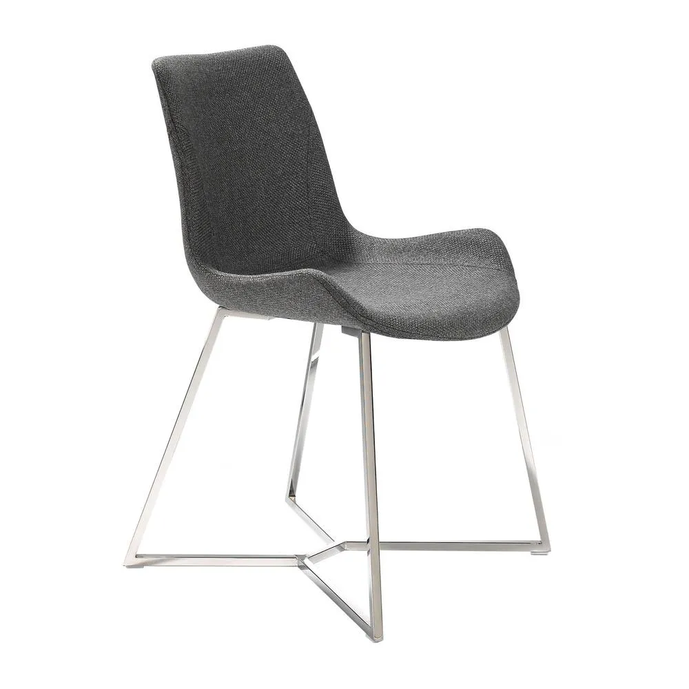 Angel Cerda Dark Grey Upholstered Dining Chair, Model