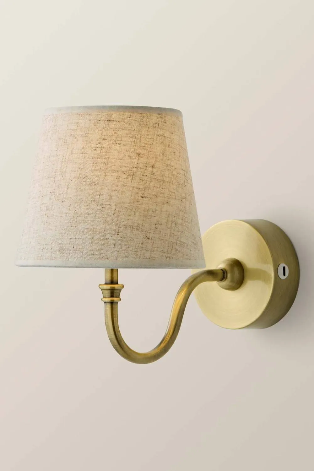 ValueLights Lowe Pair Linen Taper Shade Metal Portable Rechargeable Wall Light in Gold 3