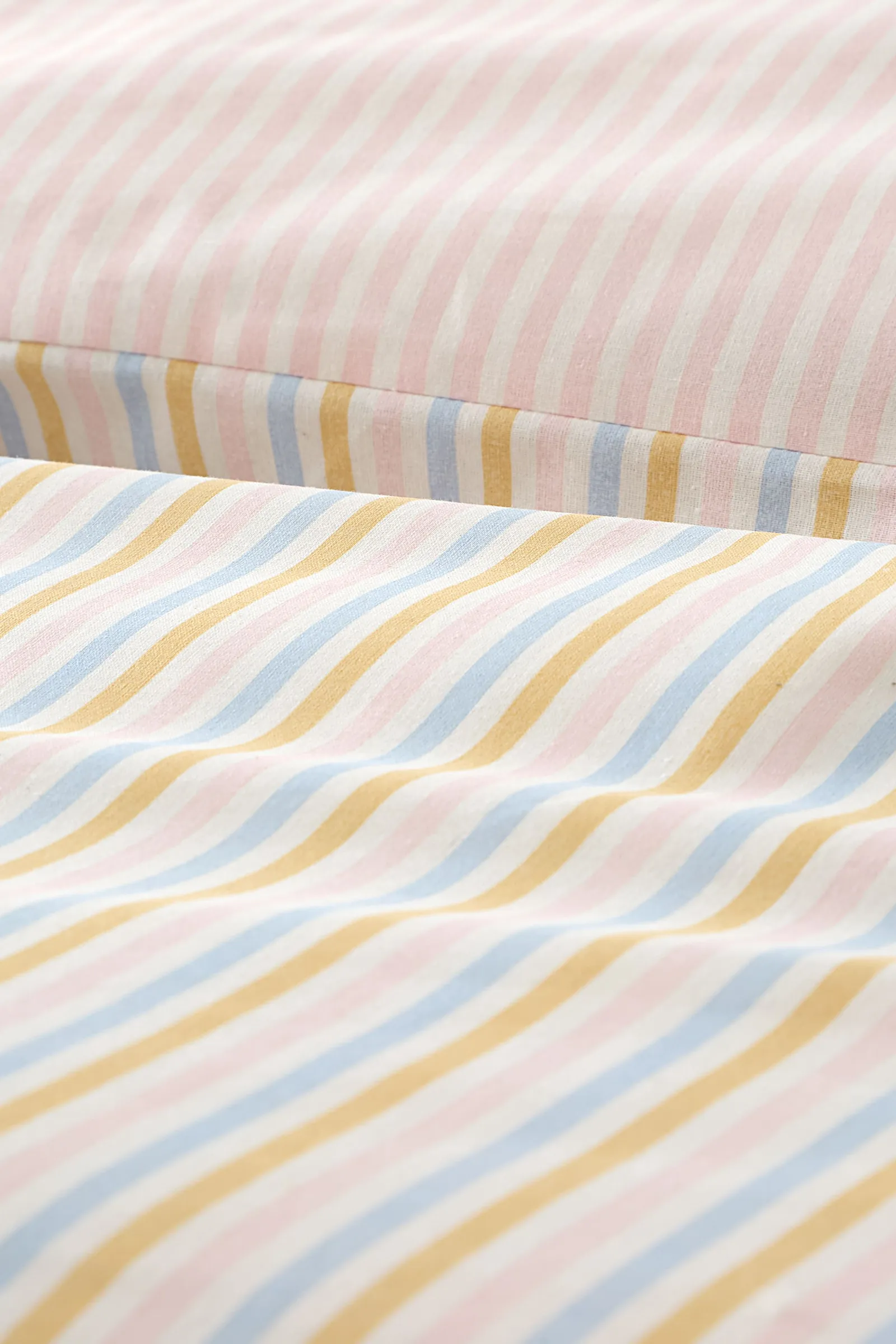 Catherine Lansfield 'Brighton Stripe' Bow Trim Duvet Cover Set 5