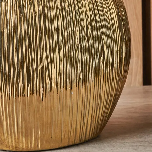 Gemini Gold Etched Ceramic Table Lamp 2