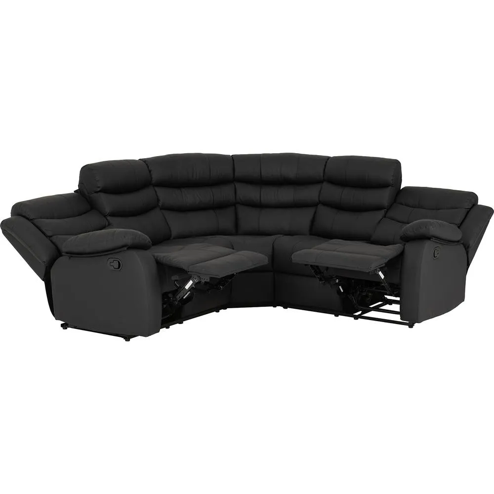 Seconique Roma Corner Recliner Sofa in Black 4