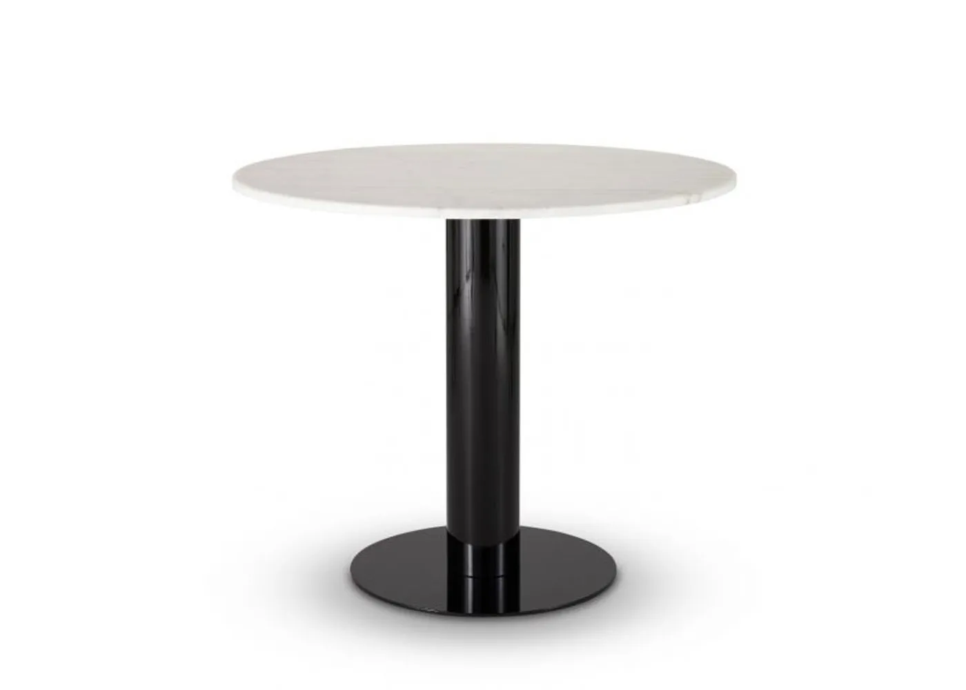 Tom Dixon Tube Dining Table Black Base White Marble Top