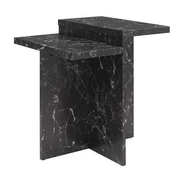 Brielle Side Table, Faux Marble 2