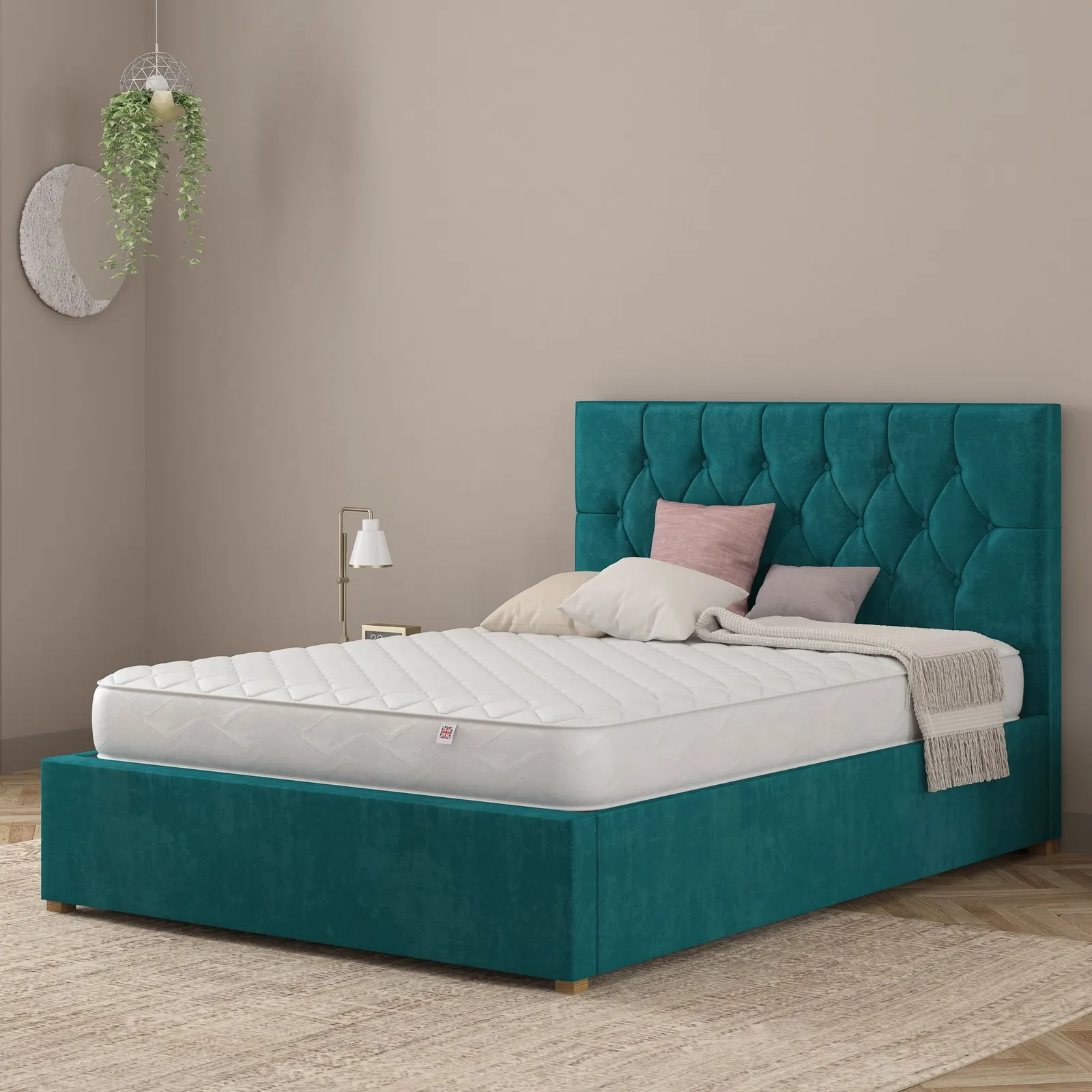 Catherine Lansfield Cloud Embrace Spring Foam Hybrid Mattress in White 5