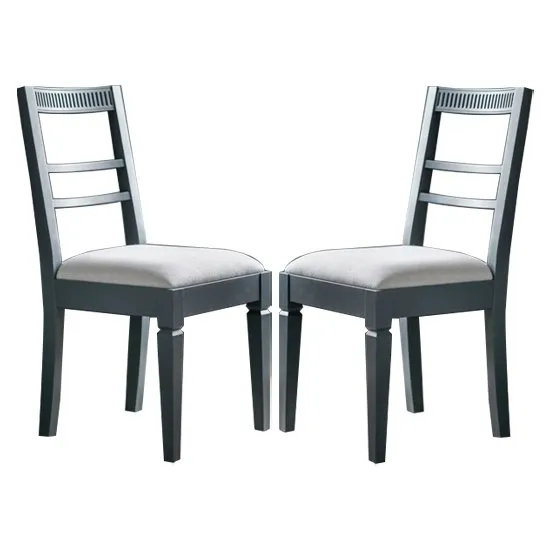 Bronte Storm Dining Chairs In Pair