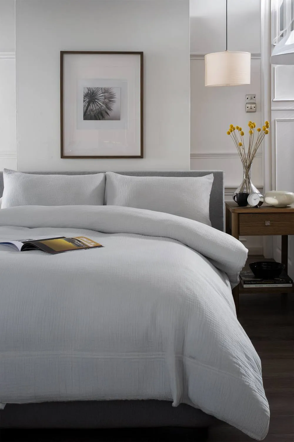 The Lyndon Company St Quentin 100% Cotton Reversible Duvet Bedlinen | Deyongs 1846 in Grey 2