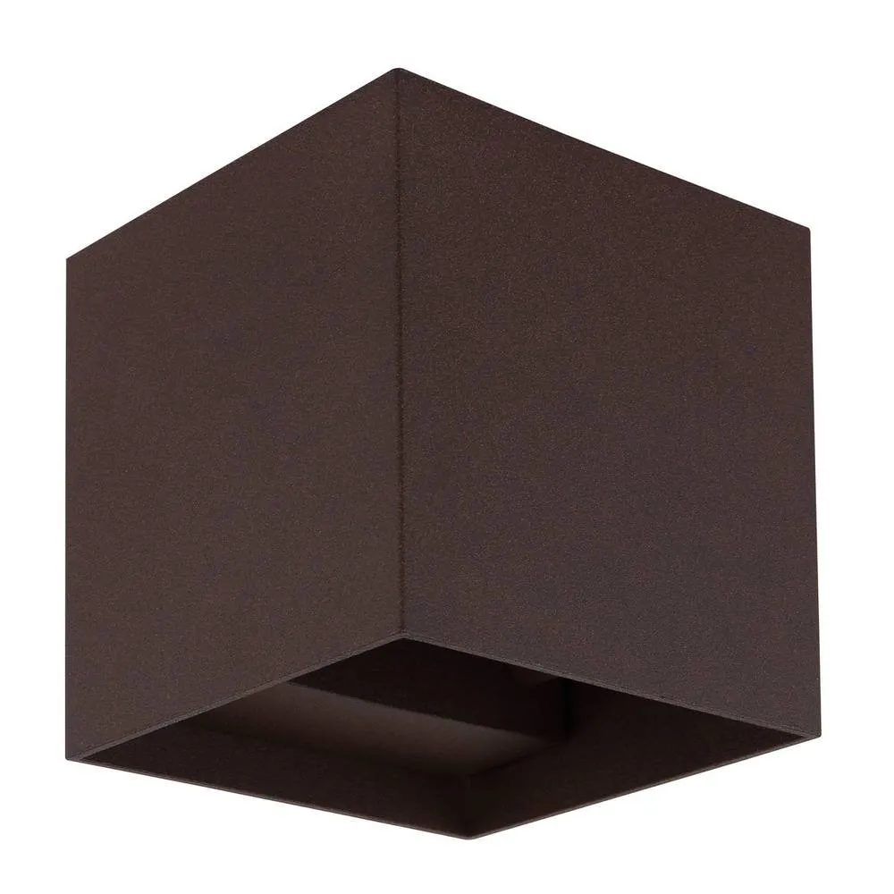 Netlighting Veronika Outdoor Up Down Wall Lamp Rust IP54 Glass 2x LED in Brown 2