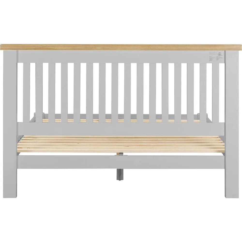 Seconique Windsor 5' Bed Low Foot End (Part Assembled) in Light Grey 5