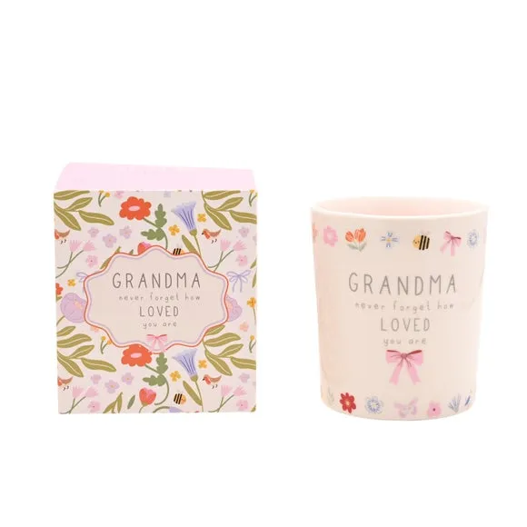 Love Life Grandma Lychee & Raspberry Ceramic Candle 2