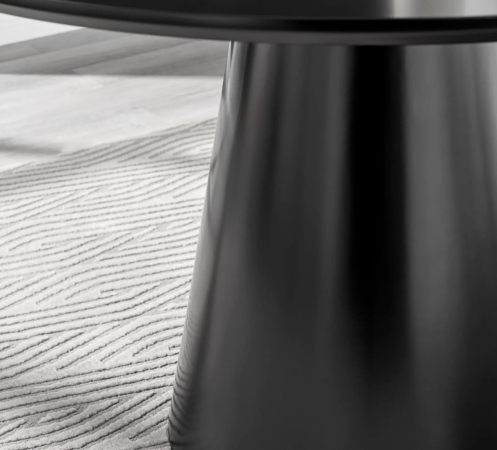 FurnitureboxUK Palma 120cm 6-Seater Round Pedestal Dining Table In Multiple Finishes in Black 5