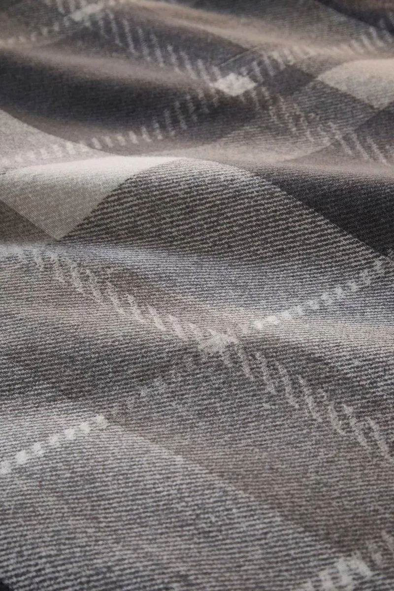 Dreams & Drapes 'Colville Check' 100% Brushed Cotton Duvet Cover Set in Grey 5